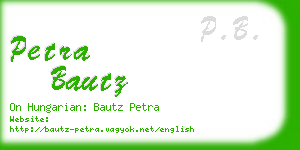 petra bautz business card